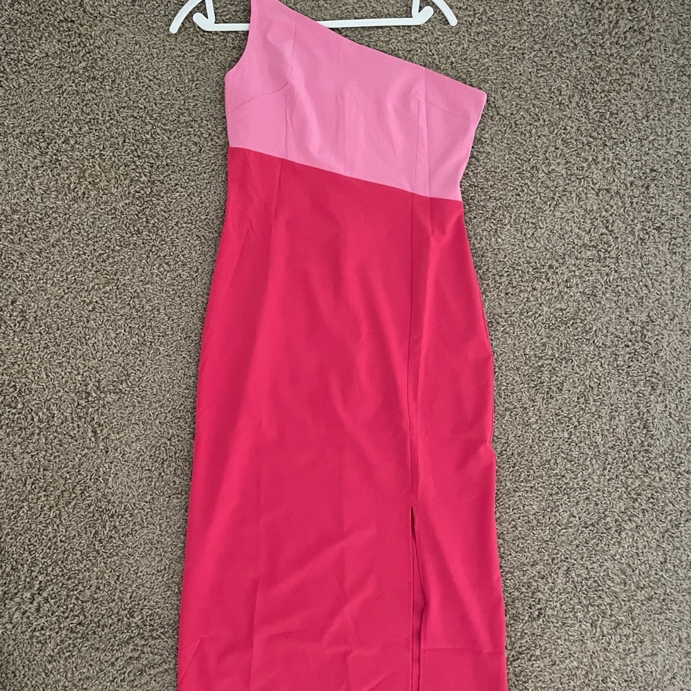 COPY - Hello Molly One Shoulder Two-Tone Pink Cocktail Dress (small)